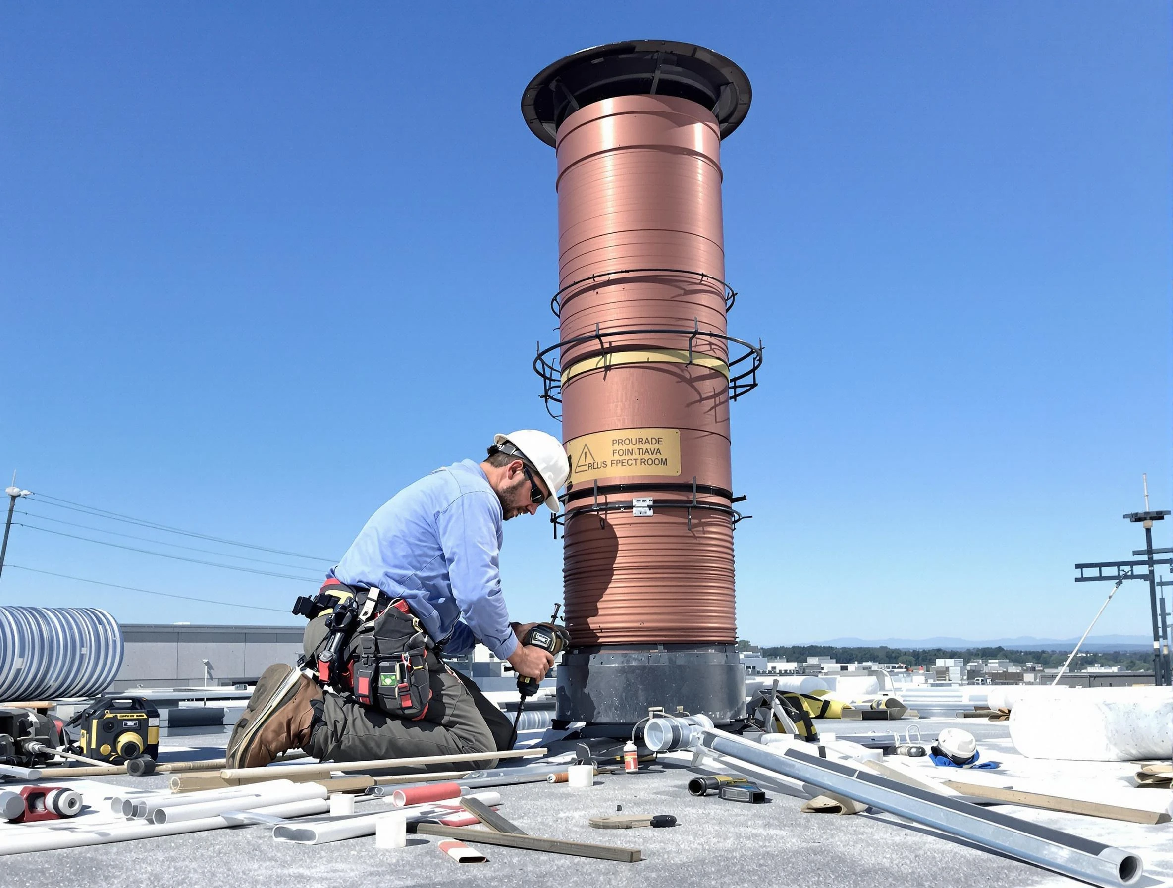 Installed chimney liner by Highland Lakes Chimney Sweep in Highland Lakes, AL
