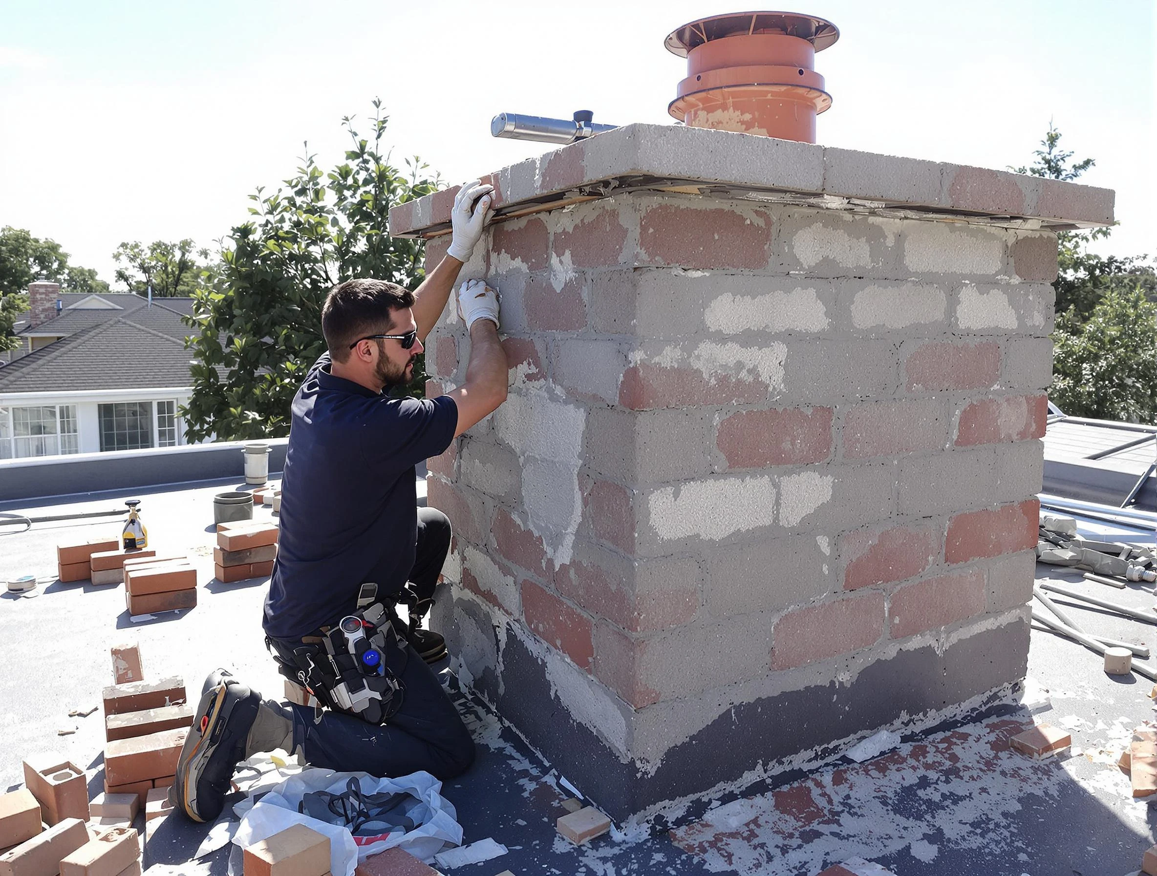 Advanced chimney repair process by Highland Lakes Chimney Sweep in Highland Lakes, AL