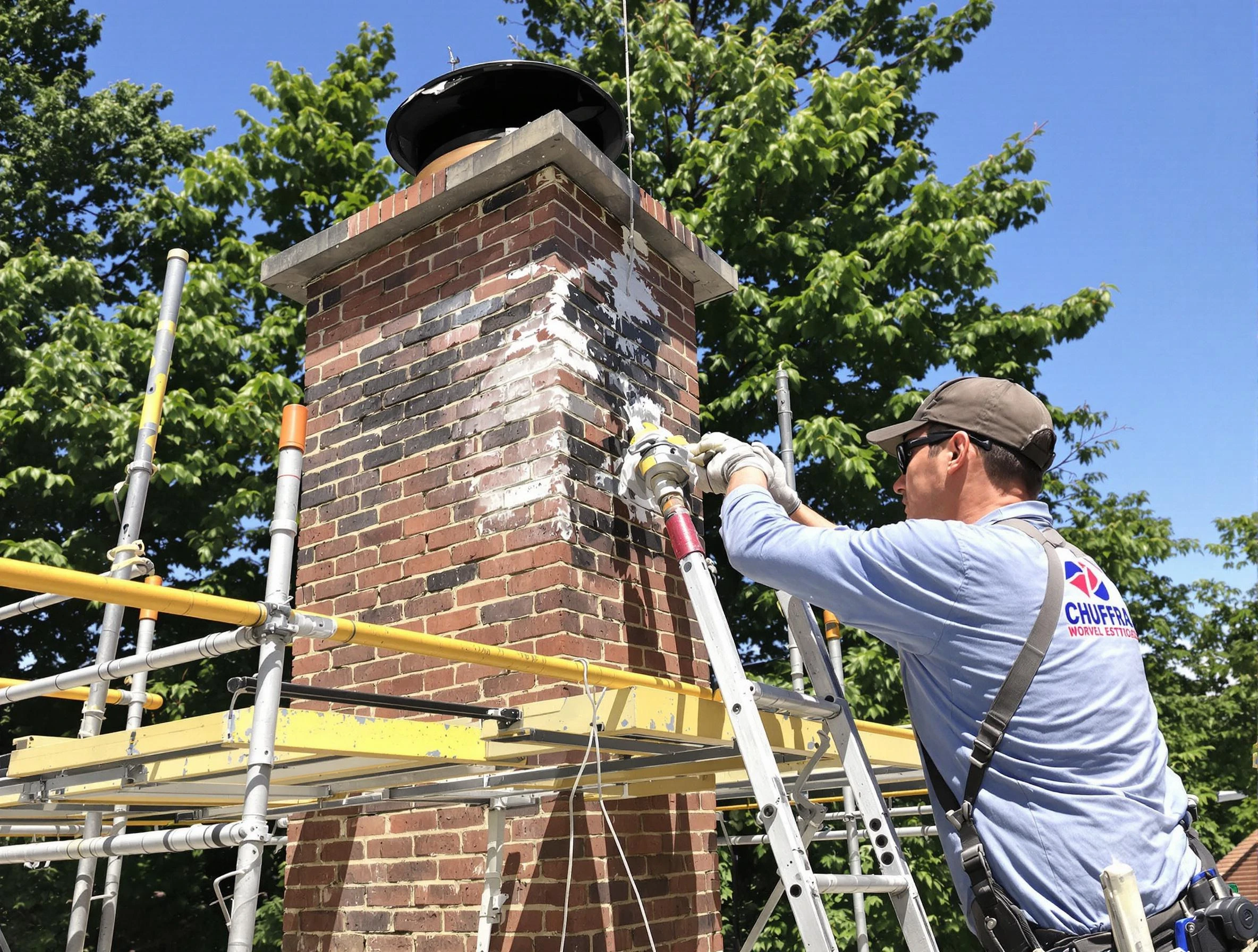 Structural chimney repair by Highland Lakes Chimney Sweep in Highland Lakes, AL