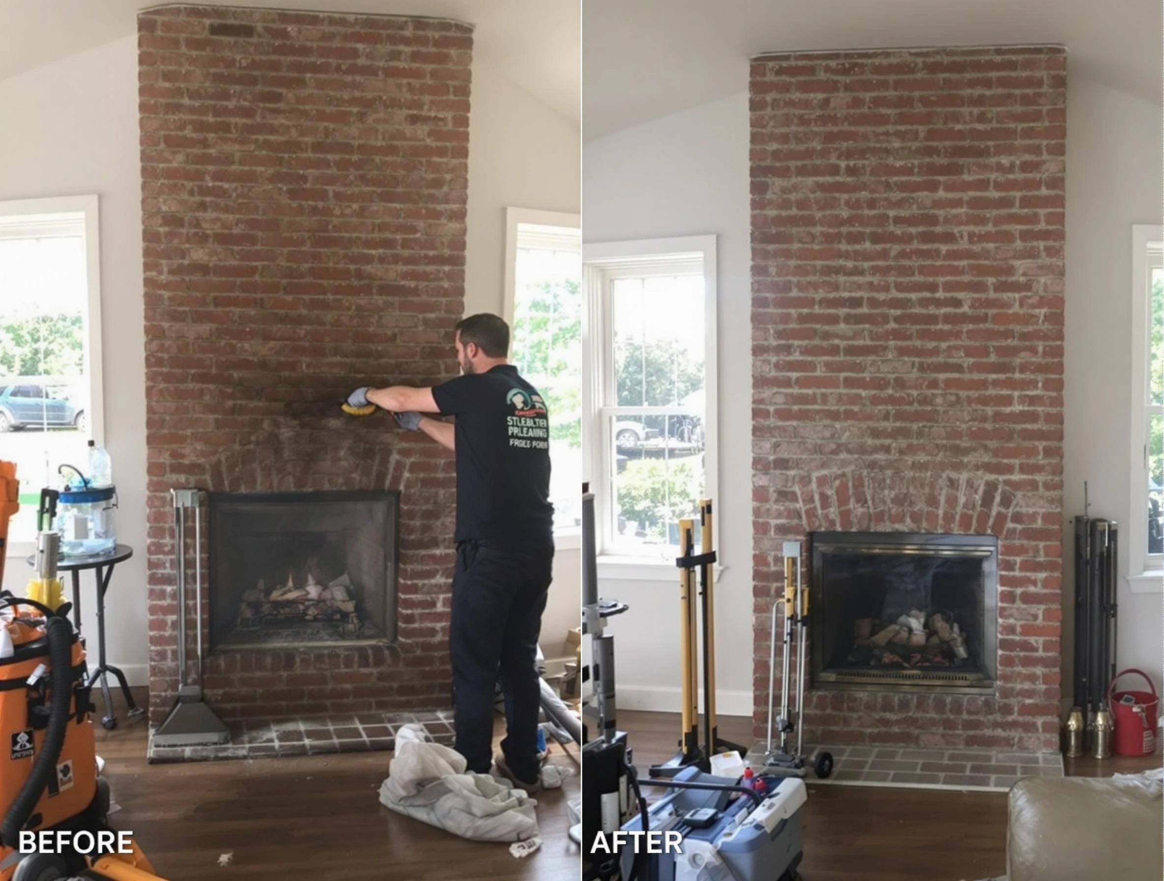 Finished chimney sweeping service by Highland Lakes Chimney Sweep in Highland Lakes, AL