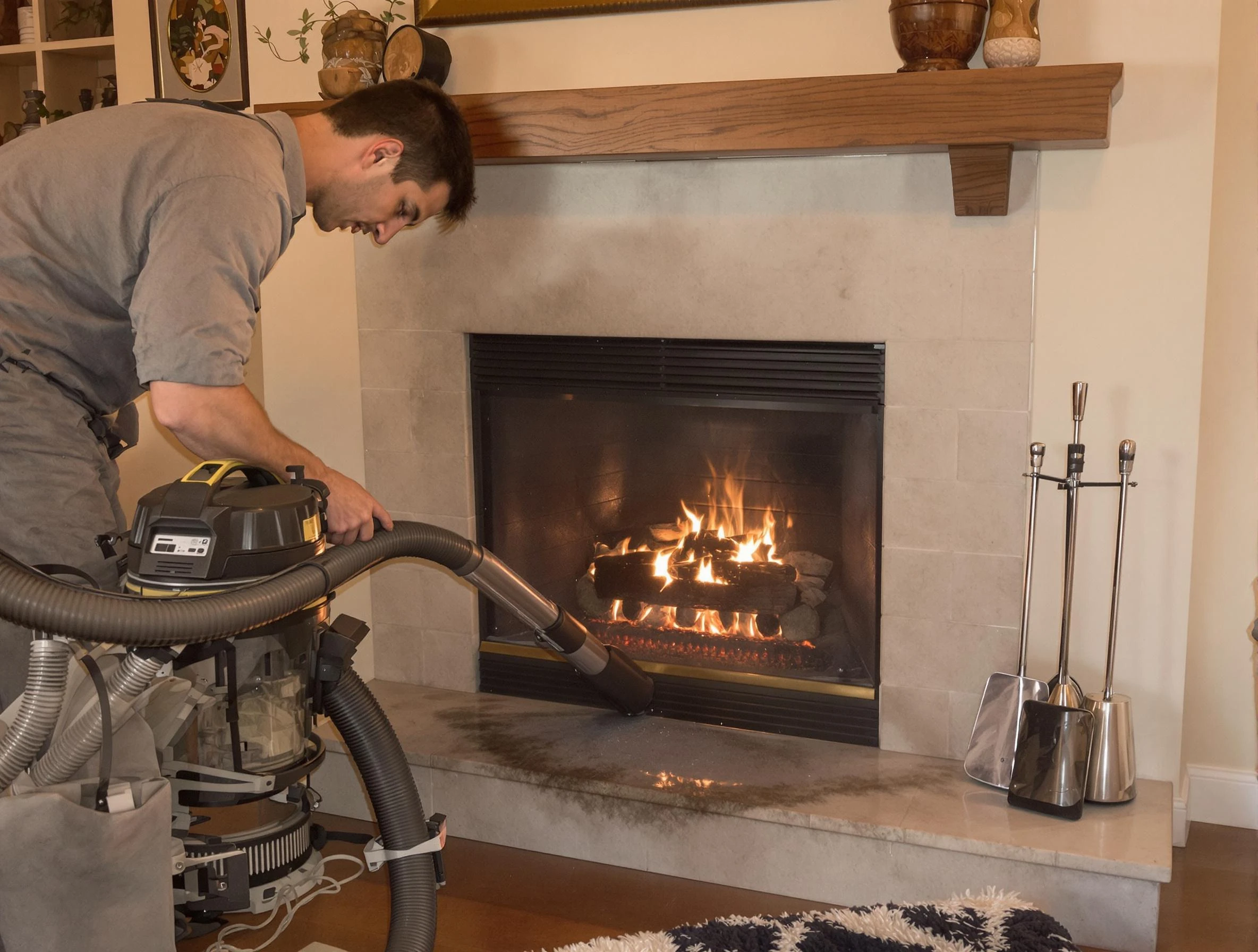 Routine fireplace upkeep by Highland Lakes Chimney Sweep in Highland Lakes, AL